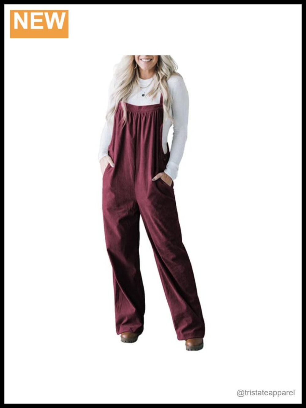 Wide Leg Corduroy Overalls Sleeveless Jumpsuit With Pockets Adjustable Straps